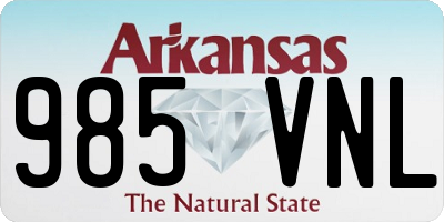 AR license plate 985VNL