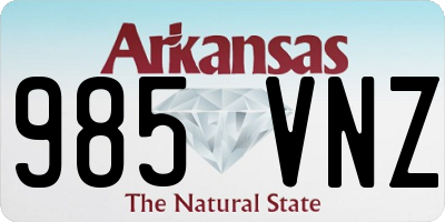 AR license plate 985VNZ