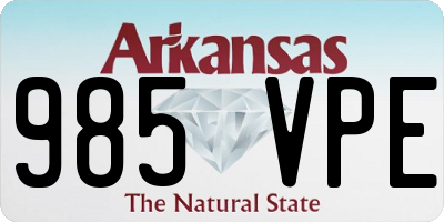 AR license plate 985VPE