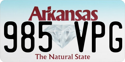 AR license plate 985VPG