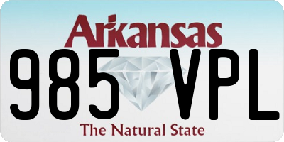 AR license plate 985VPL