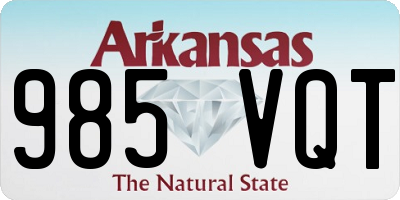 AR license plate 985VQT