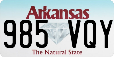 AR license plate 985VQY