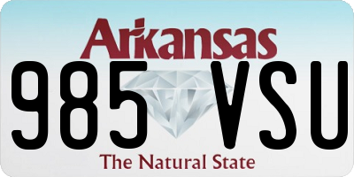 AR license plate 985VSU