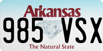 AR license plate 985VSX
