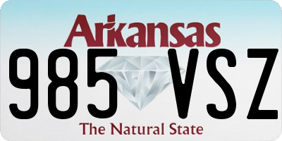 AR license plate 985VSZ