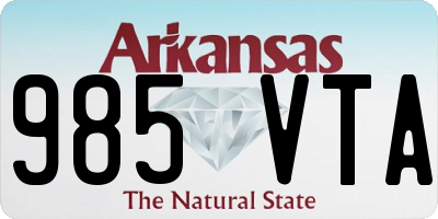 AR license plate 985VTA