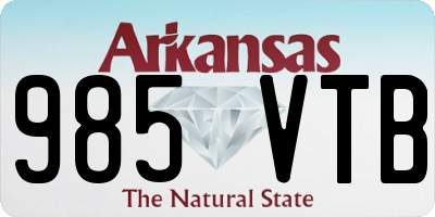 AR license plate 985VTB