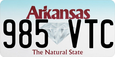 AR license plate 985VTC