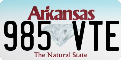 AR license plate 985VTE