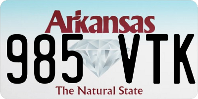 AR license plate 985VTK