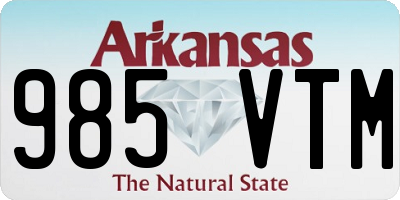 AR license plate 985VTM