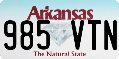 AR license plate 985VTN