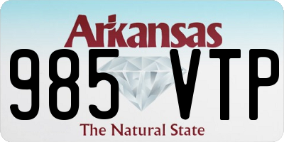 AR license plate 985VTP