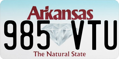 AR license plate 985VTU