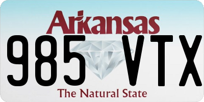 AR license plate 985VTX