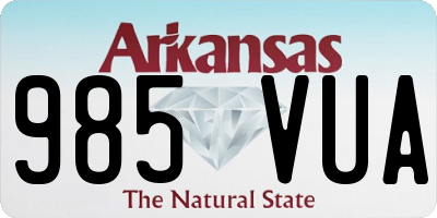 AR license plate 985VUA