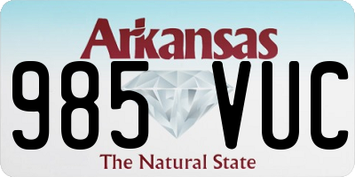 AR license plate 985VUC