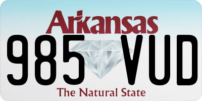 AR license plate 985VUD