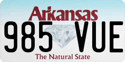 AR license plate 985VUE