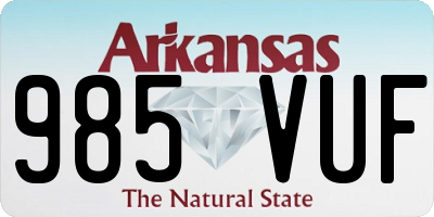 AR license plate 985VUF