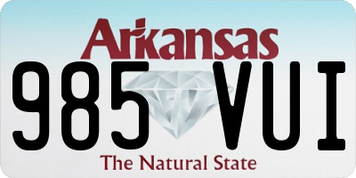 AR license plate 985VUI