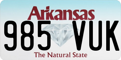 AR license plate 985VUK