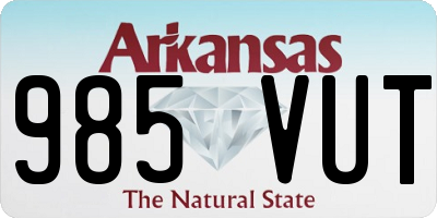 AR license plate 985VUT