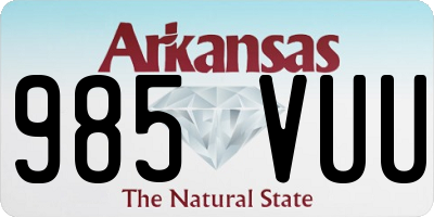 AR license plate 985VUU
