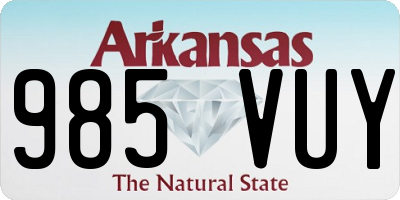 AR license plate 985VUY