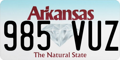 AR license plate 985VUZ