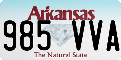AR license plate 985VVA
