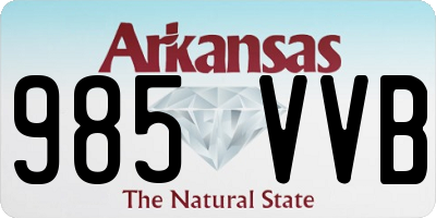 AR license plate 985VVB