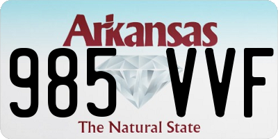 AR license plate 985VVF