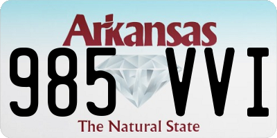 AR license plate 985VVI