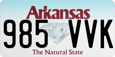 AR license plate 985VVK