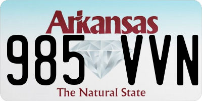 AR license plate 985VVN