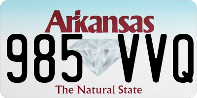 AR license plate 985VVQ