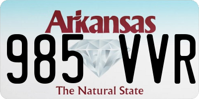 AR license plate 985VVR
