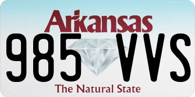 AR license plate 985VVS