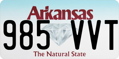 AR license plate 985VVT
