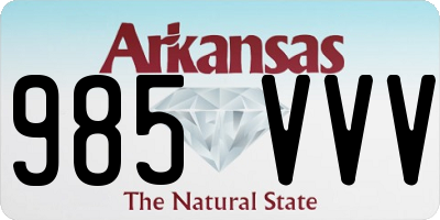 AR license plate 985VVV