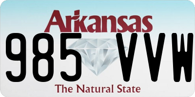 AR license plate 985VVW