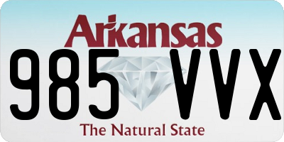 AR license plate 985VVX