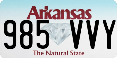 AR license plate 985VVY