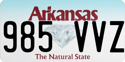 AR license plate 985VVZ
