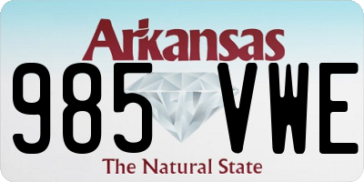 AR license plate 985VWE