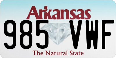 AR license plate 985VWF