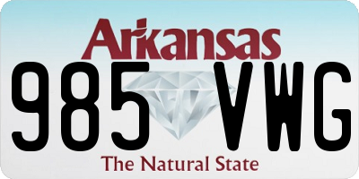 AR license plate 985VWG