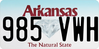 AR license plate 985VWH